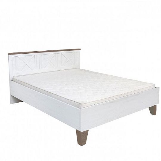 TIMIKA postel 180 cm + rošt, borovice bílá anderson/dub sonoma tmavý