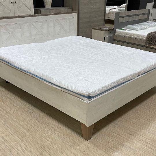 TIMIKA postel 180 cm + rošt, borovice bílá anderson/dub sonoma tmavý