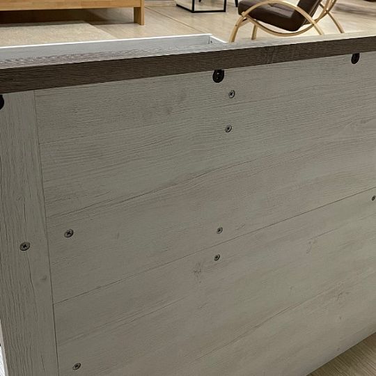 TIMIKA postel 180 cm + rošt, borovice bílá anderson/dub sonoma tmavý