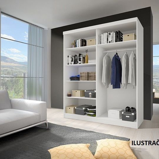 BLUES šatní skříň 160, dub sonoma