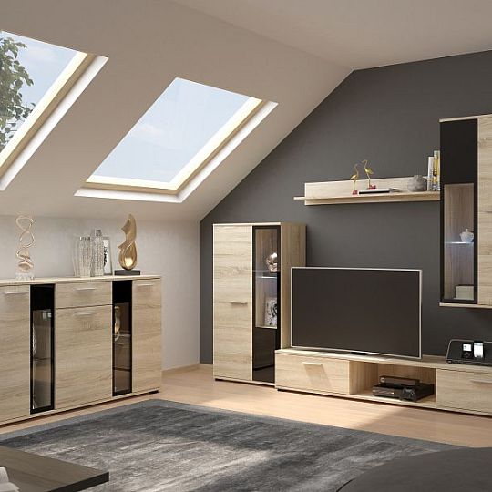 SORENTA obývací stěna, dub sonoma