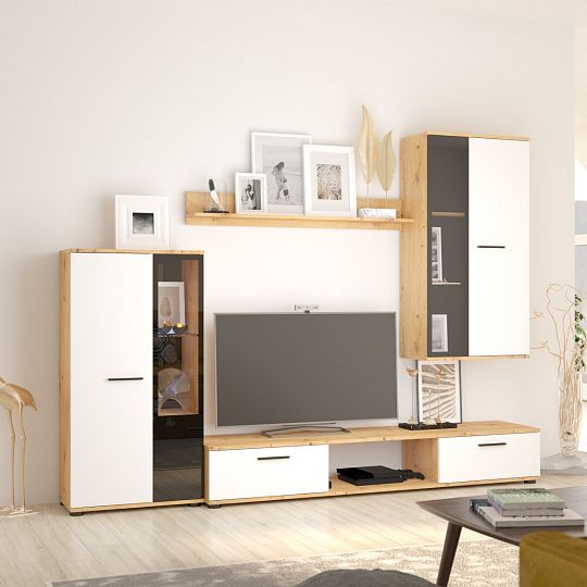 SORENTA komoda, Dub artisan/bílá