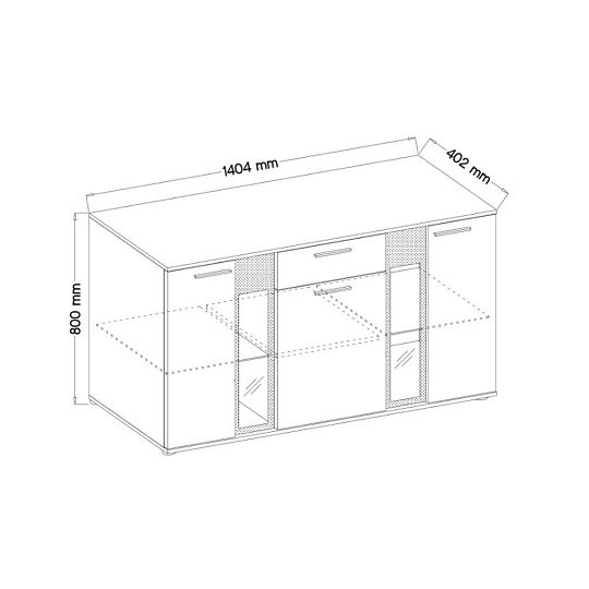 SORENTA komoda, Dub artisan/bílá