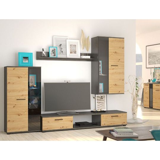 SORENTA komoda, grafit/dub artisan