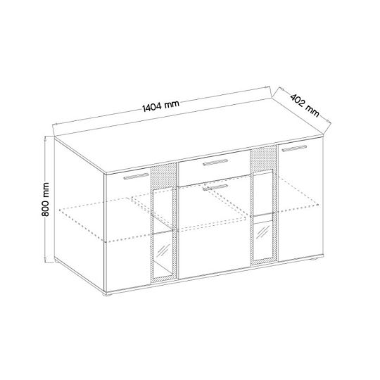 SORENTA komoda, grafit/dub artisan