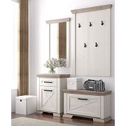 BELLUNO předsíňová stěna, bříza bílá/dub sonoma tmavá