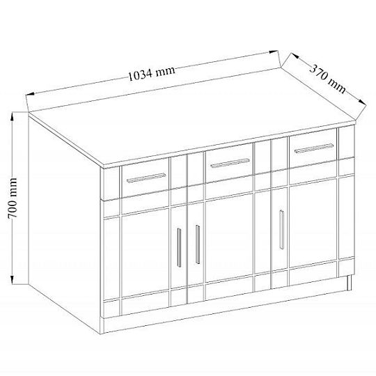 Padre komoda 3D3S, dub sonoma/bílá