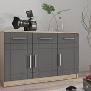 Padre komoda 3D3S, dub sonoma/grafit