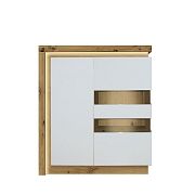 Rimini II new komoda REG 1W1DNP, ořech salev/bílá lesk