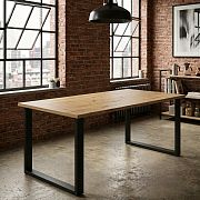 LOFT jídelní stůl 185/90, dub artisan/černá