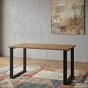 LOFT jídelní stůl 138/90, dub lancelot/černá