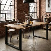 LOFT jídelní stůl 185/90, dub lancelot/černá