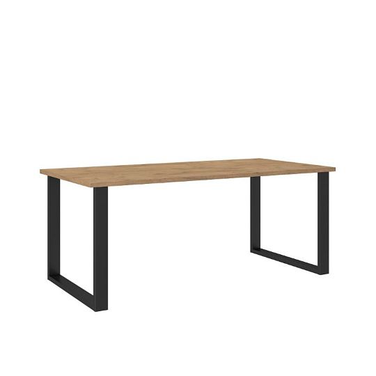 LOFT jídelní stůl 185/90, dub lancelot/černá