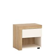 CANTUS 1S noční stolek, levá, dub riviéra světlý/bílá lesk