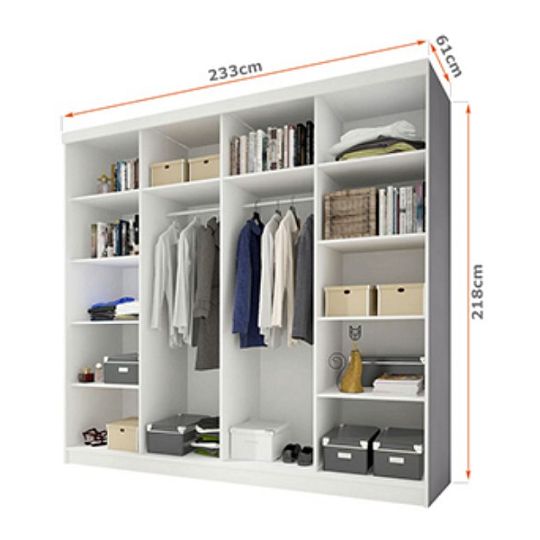 MURPHY 36 šatní skříň 230, grafit/dub sonoma/zrcadlo