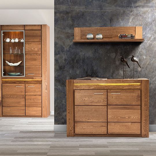 VANCOUVER 12 vitrína, dub rustikal