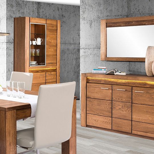 VANCOUVER 12 vitrína, dub rustikal