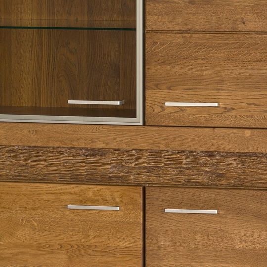 VANCOUVER 15 vitrína nízká, dub rustikal