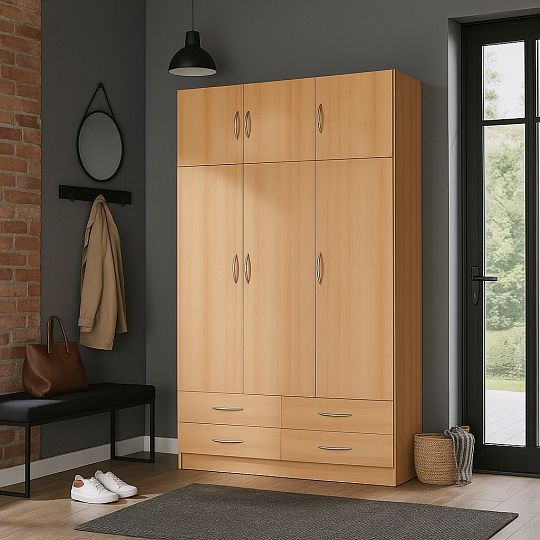 KARLOSA šatní skříň, buk