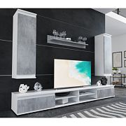 LOUSIANA 2 obývací stěna, beton/bílá