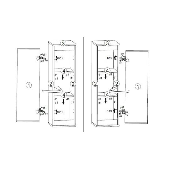 LOUSIANA 2 obývací stěna, dub taxo/bílá