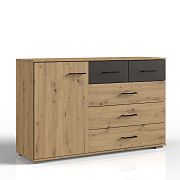 DIEGOS 706 komoda, dub artisan/šedá