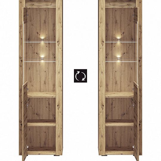 ALVIN 03 vitrína, dub artisan