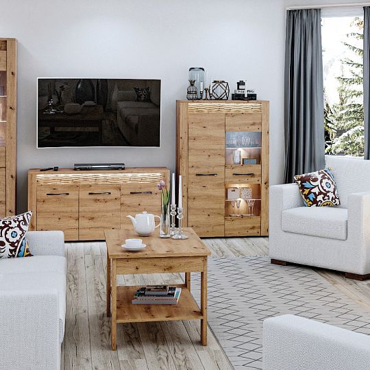 ALVIN 03 vitrína, dub artisan