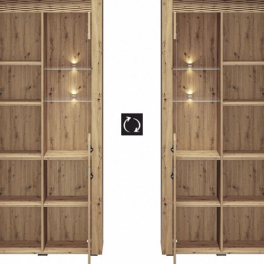 ALVIN 04 vitrína, dub artisan