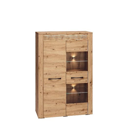 ALVIN 05 vitrína nízká, dub artisan