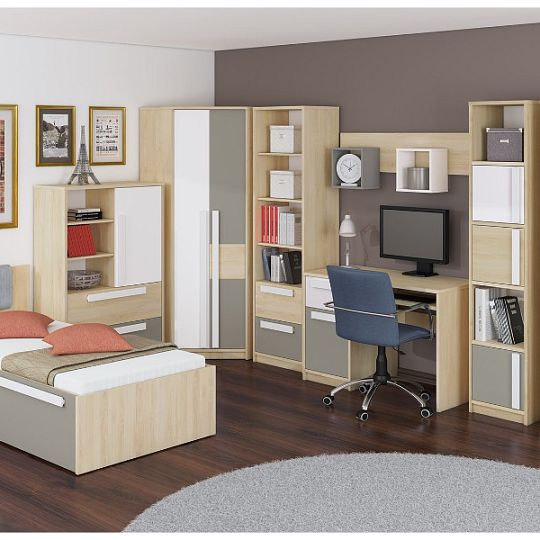 DIVO 0601 regál úzký, buk fjord