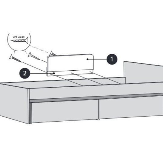 DIVO 01-005 zábrana k posteli 1702, buk fjord