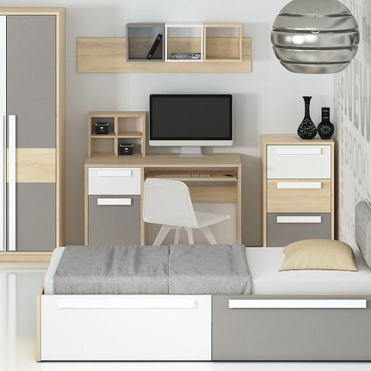 DIVO 05-001 čalouněné čelo k posteli 1702, šedá