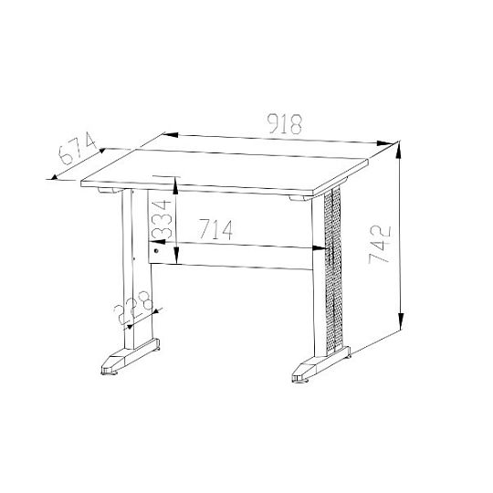 OLIER 16 psací stůl, dub sonoma