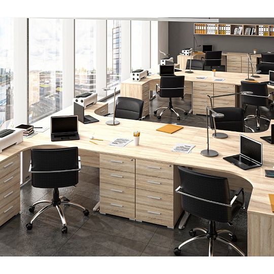 OLIER 16 psací stůl, dub sonoma