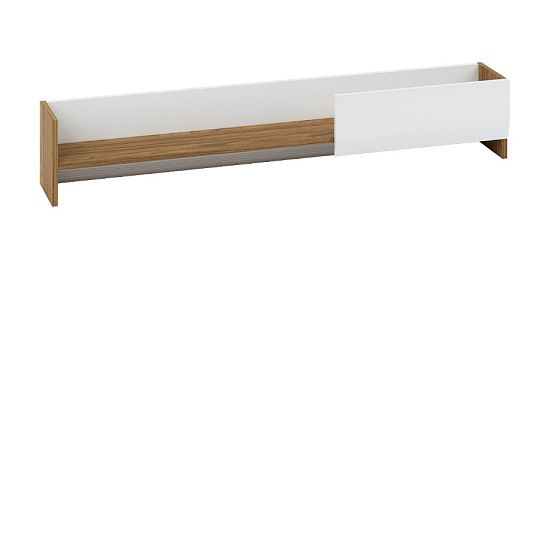 DAFNE 13 police, ořech/bílá lesk/lišta bílá