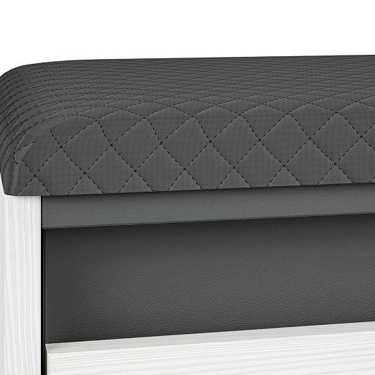 HATTERIA 02 botník široký, borovice bílá/šedá