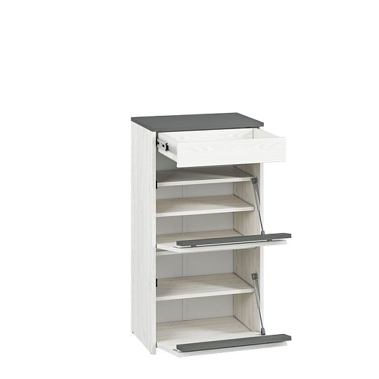 HATTERIA 04 botník, borovice bílá/šedá