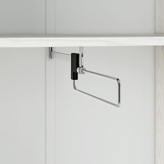 HATTERIA 06 šatní skříň, borovice bílá/šedá