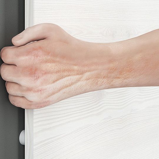 HATTERIA 06 šatní skříň, borovice bílá/šedá