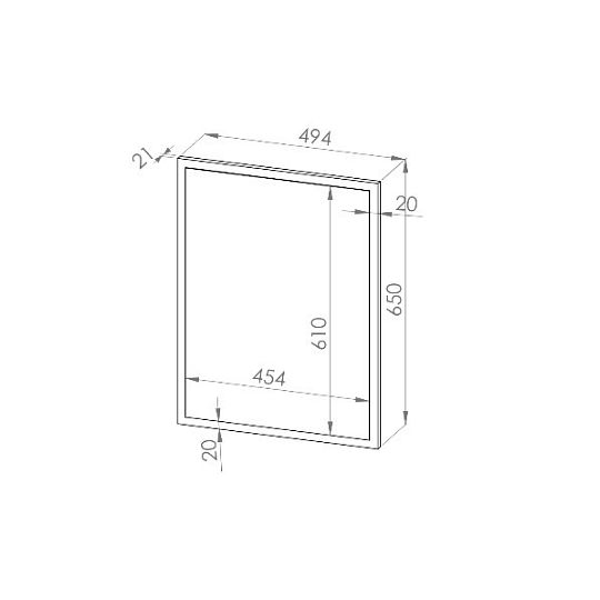 HATTERIA 09 zrcadlo, borovice bílá