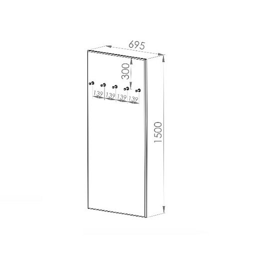 HATTERIA 10 věšák dlouhý, tmavě šedá