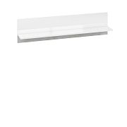 LAMIA 11 police, beton stříbrný/bílá lesk/bílá lesk MDF