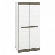 BERNIS 01 šatní skříň, borovice bílá/borovice bílá/šedá