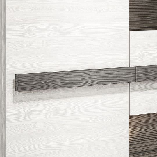 BERNIS 0501 komoda, borovice bílá/borovice bílá/šedá