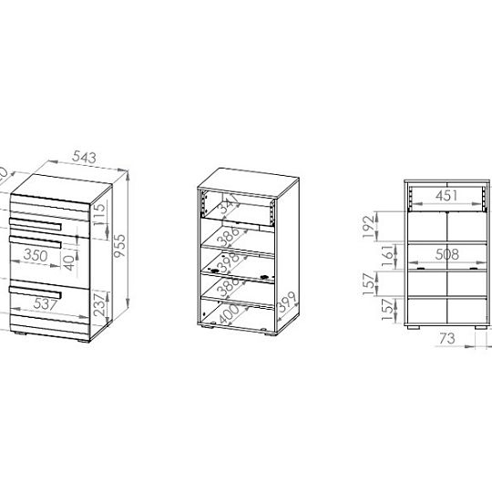 BERNIS 20N botník, borovice bílá/borovice bílá/šedá