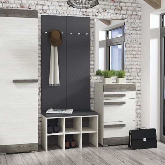 BERNIS 22 botník, borovice bílá/borovice bílá/šedá