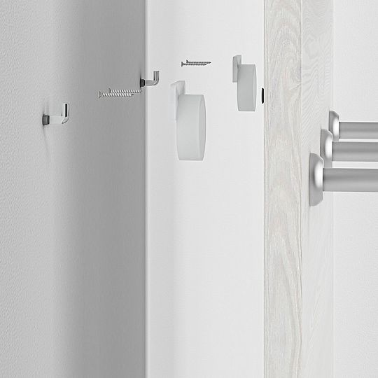 BERNIS 23 věšák, borovice bílá/šedá