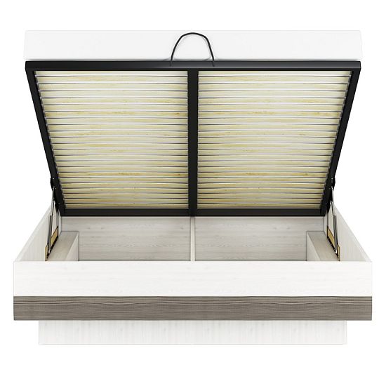 BERNIS 34 postel 140, borovice bílá/borovice bílá/šedá