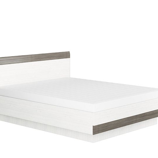 BERNIS 35 postel 160, borovice bílá/borovice bílá/šedá